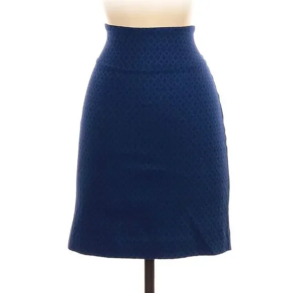 Margaret M Deandra Textured A-Line Skirt Navy Size Medium