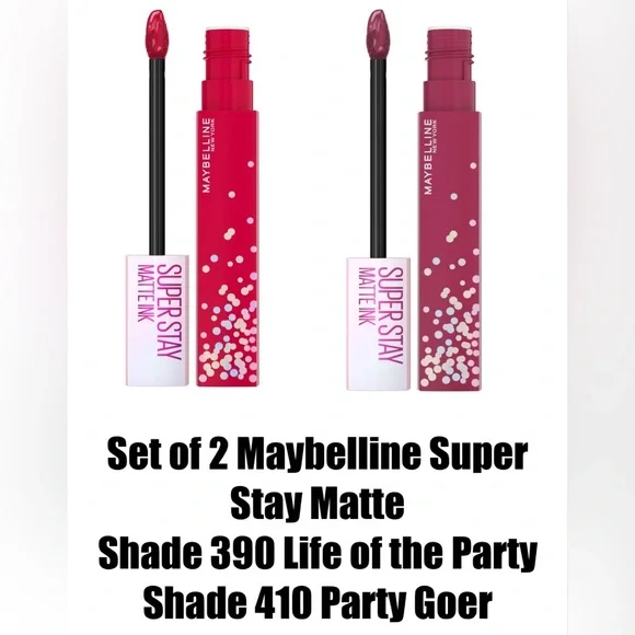 Set of 2 Maybelline Super Stay Matte Ink Lipstick Shades 390 & 410