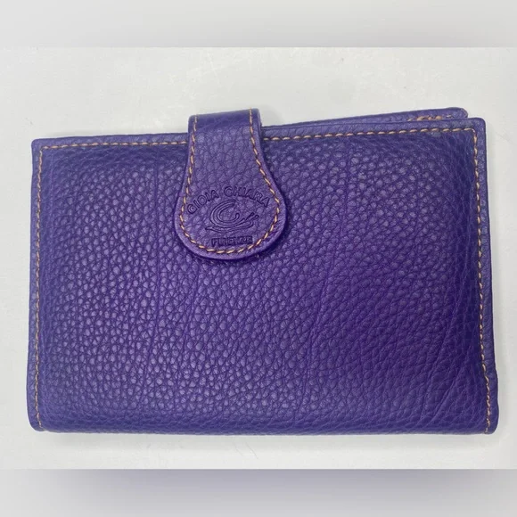 Gioia Chiara Firenze Purple Italian Leather Wallet Made in Florence