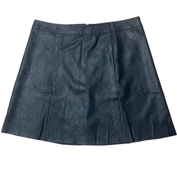 Hollister Flat Front Faux Leather Skirt Size L NWT