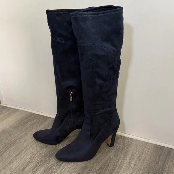 Ivanka Trump Sennet Heeled Boots, dark blue