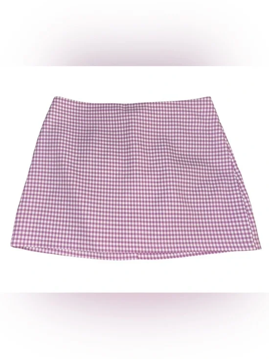 Urban Outfitters Purple Gingham Mini Skirt Size Large Cottagecore Y2K