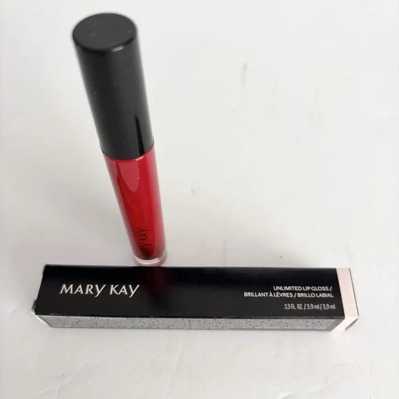 New In Box Mary Kay Unlimited Lip Gloss Iconic Red 153475