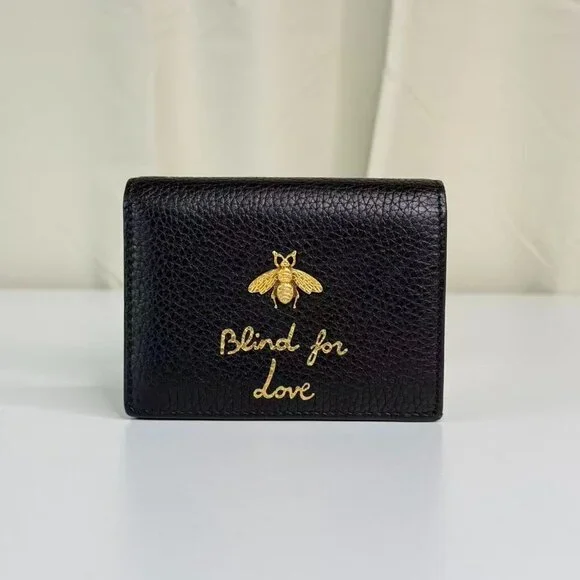 Gucci Black Bees Wallet