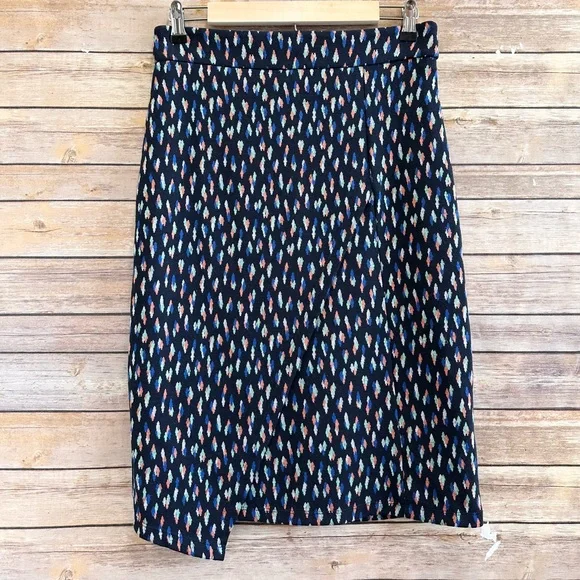 Maeve By Anthropologie Skirt Women’s Size 6 Debra Faux Wrap Asymmetrical Pencil