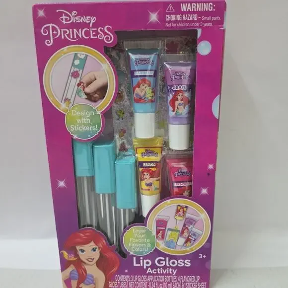 Disney Princess Create Your Own Lip Gloss Activity Set - The Little Mermaid New