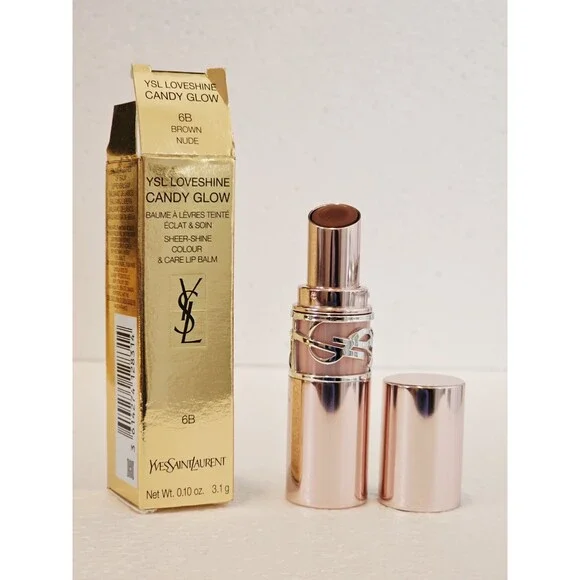 Yves Saint Laurent Loveshine Candy Glow Lip Balm in shade 6B Brown Nude
