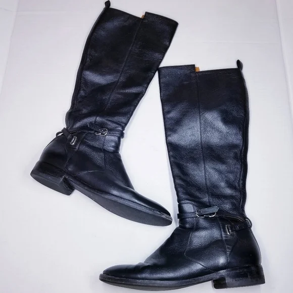 Balenciaga | Leather Knee High‎ Riding Boots size 39 , Black