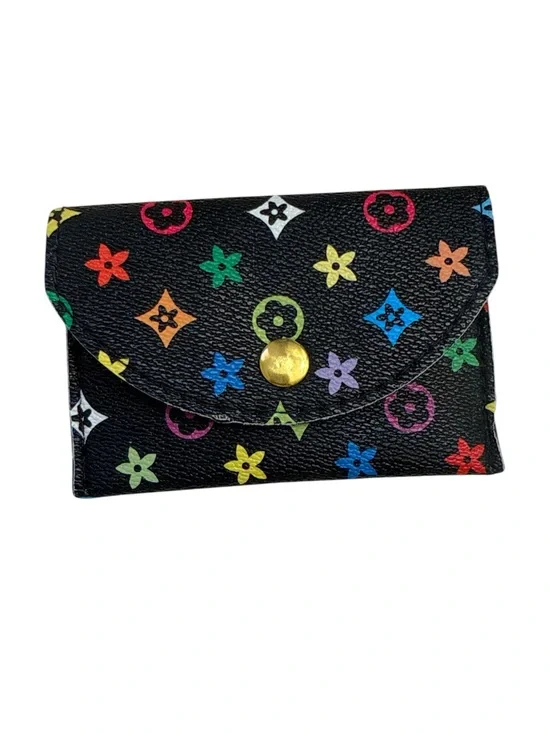 Fashion Multicolor Monogram Envelope Coin or Card Holder - Faux Leather