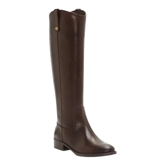 Elegant Brown Knee-High Leather Boots