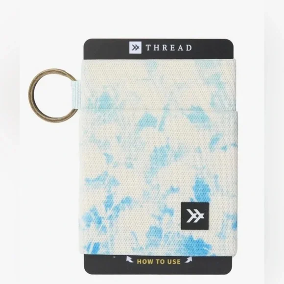 NWT Thread Blue Compact Elastic Wallet