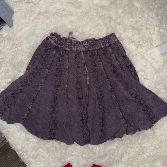 Byer California Lavender Textured Skater Skirt