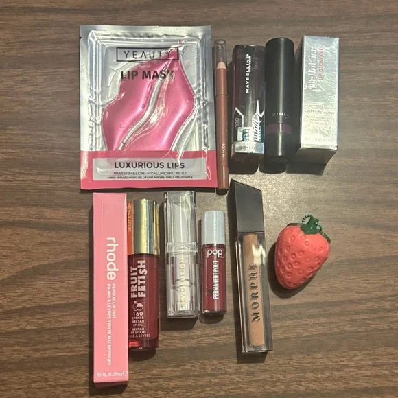 Lip Bundle Lot of 11 Tint Oil Lipstick Mask Liner ETC Morphe Rhode