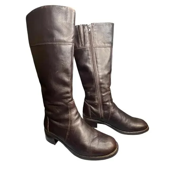 LA CANADIENNE City Dry Tall Waterproof Leather Boots | Quiet Luxury | 6.5M