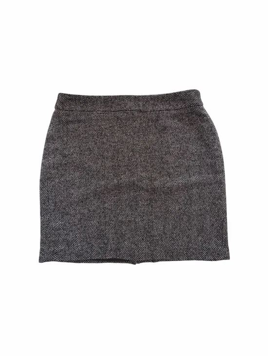 Banana republicblack and white herringbone wool-blend skirt