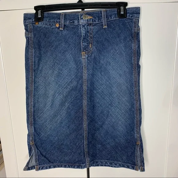 Guess Jeans Straight Denim Pencil Skirt
