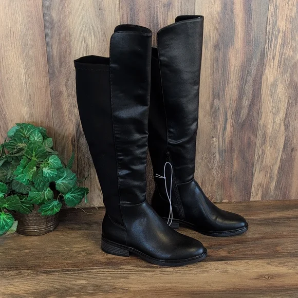 A New Day Black Over the Knee Women's Memory Foam Hope NWT Boots 8,5 M191
