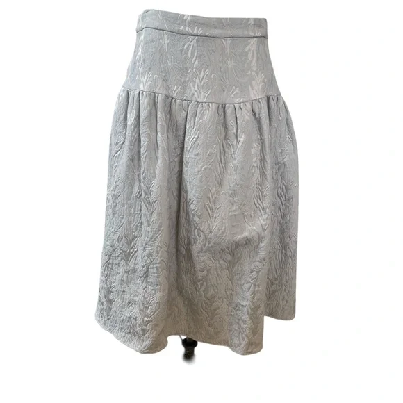 ❤️ NWOT! Who What Wear Gray Shimmer Brocade Midi Skirt