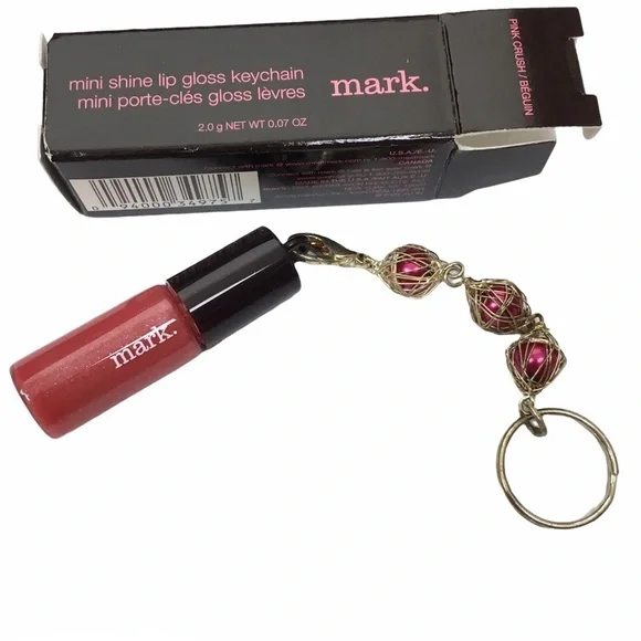 mark. Mini Shine Glow Baby Glow Lip Gloss Keychain Pink Crush Avon