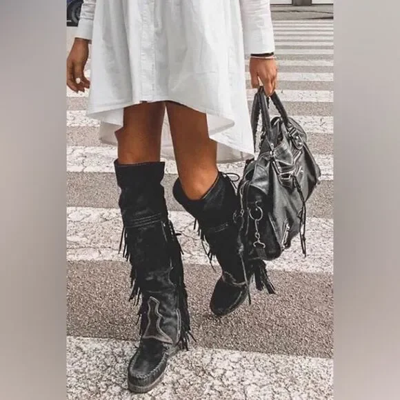 New Free People El Vaquero Drifter Tall Mocc Boots