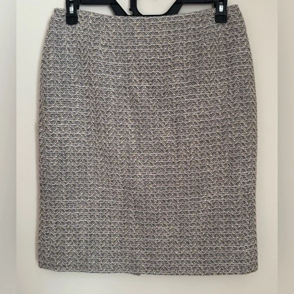 Vintage Talbots Blue Beige Tweed Textured Pencil Skirt Women’s 12P Career Casual