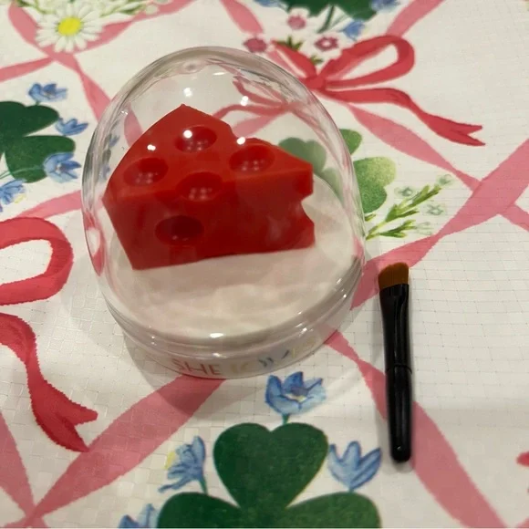 Red Cheese-Shaped Lip Balm