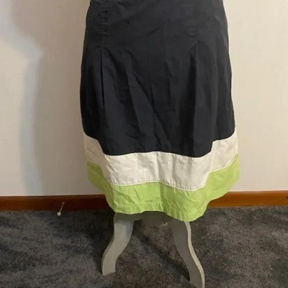 Bass Limited Edition Heritage Blue, White, Green skirt, size 14