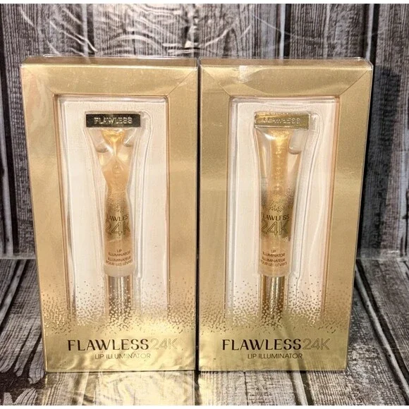 2X Bath and Body Works Flawless 24K Gold Shimmer Lip Gloss New!