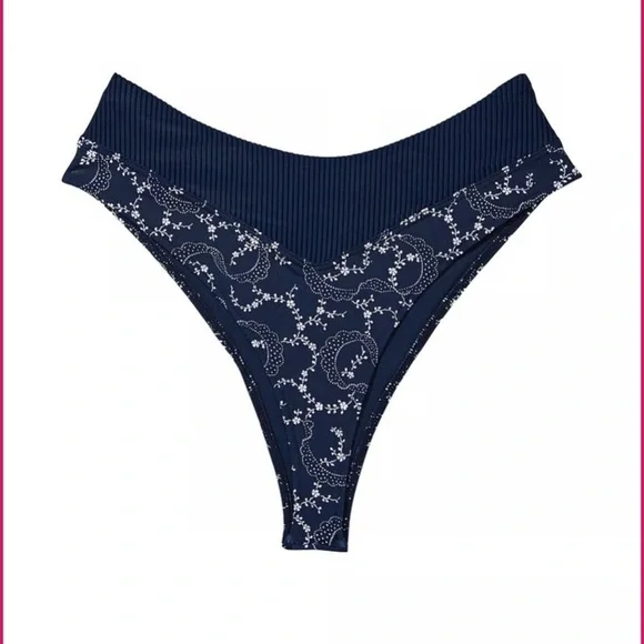 New! Frankie’s Bikinis Bellamy Ribbed Bikini Bottom 24131