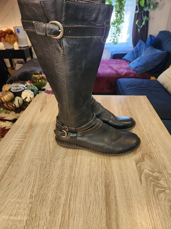 b.o.c. Over-The-Knee Buckle Boots in Black
