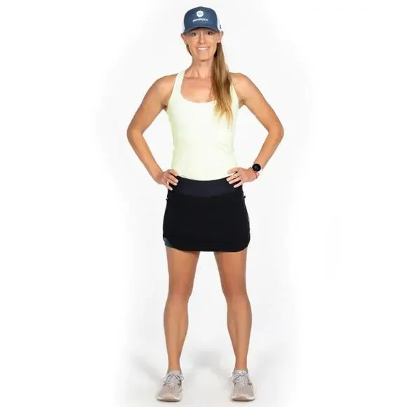 Eleven Pine Women’s Athletic Kickitup Skirt Black Size Large NWT