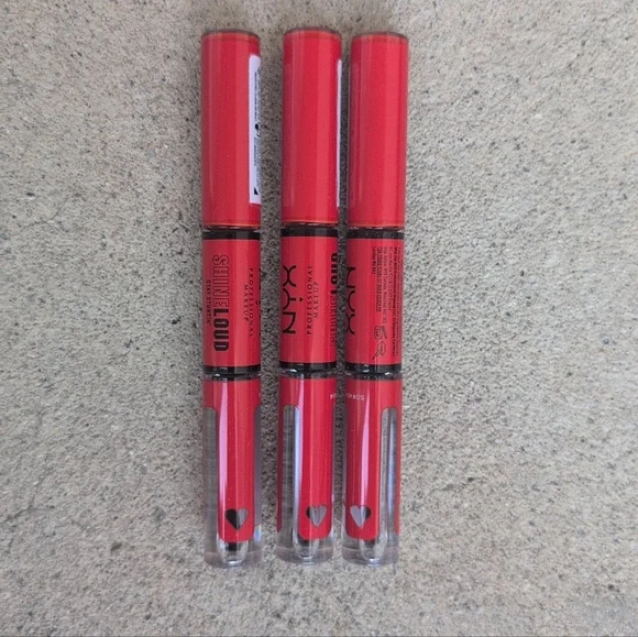 NYX Professional Makeup Shine Loud Long Lasting Lip Shine Lip Gloss -3 Pc Bundle