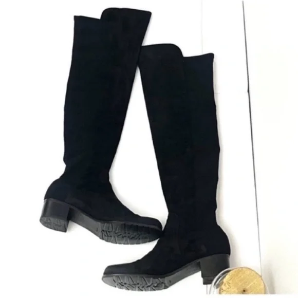 Stuart Weitzman Black Over-the-Knee Suede Boots - Women's Size 7.5