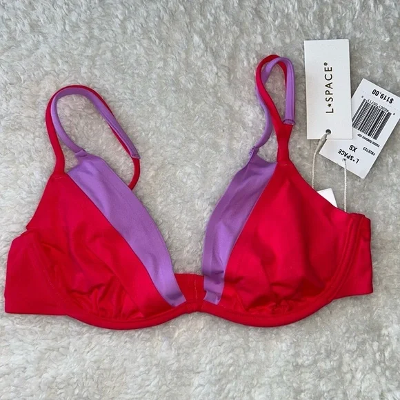L*Space Fused Zendaya Bikini Top XS NWT