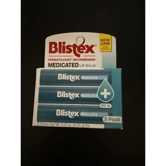 Blistex Medicated Lip Balm, 0.15 Ounce, 3 Count (Pack of‎ 1) No Color Exp 2027
