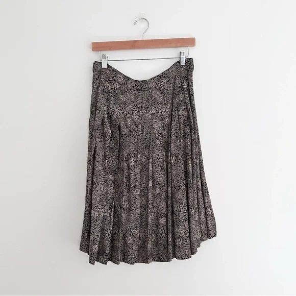 Josephine Chaus Vintage Floral Pleated 90s Midi Skirt