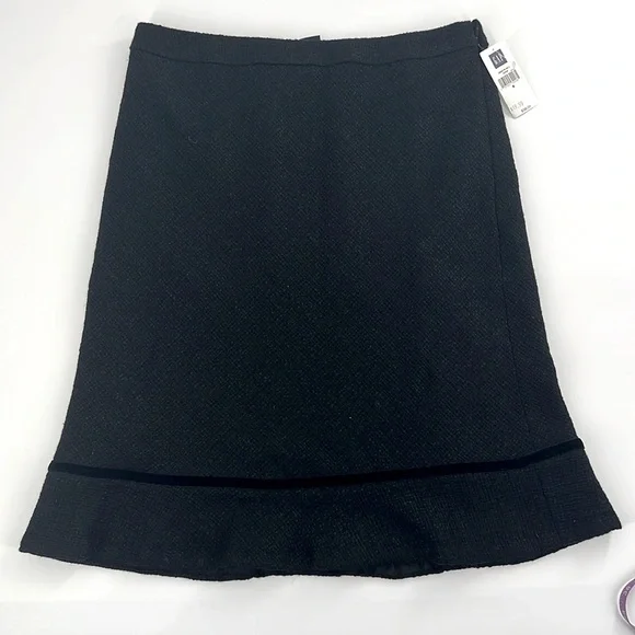 Gap tweed wool blend pencil flare office work professional quality‎ skirt size 8