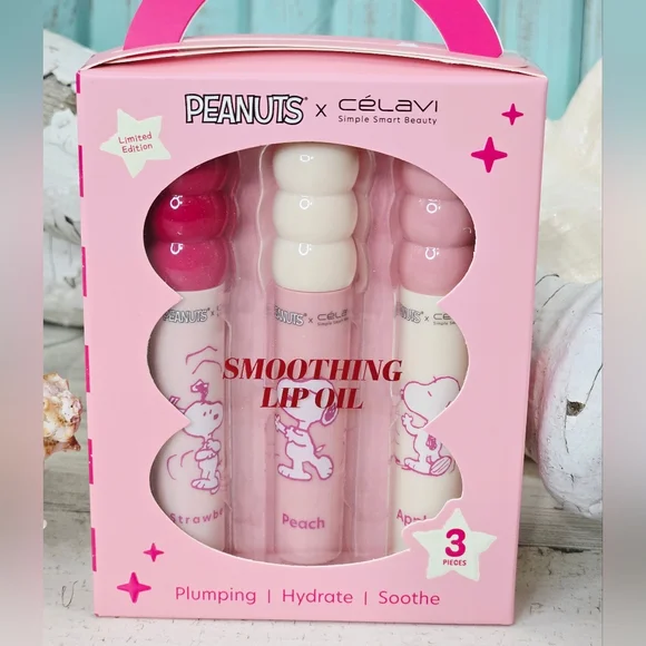Peanuts x Célavi Smoothing Lip Oil Set