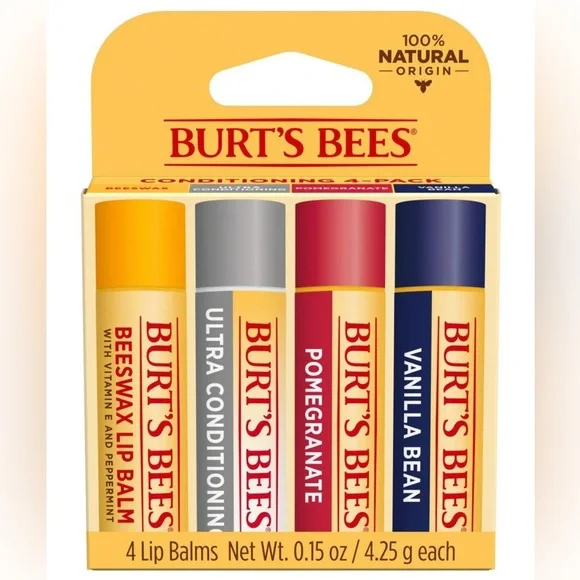 Burt’s Bees Lip Balms — Conditioning 4 Pack Set