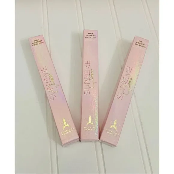 Jeffree Star Supreme Gloss Cosmetics Lot of 3 Blue Balls Tea Bag Naked in Dark