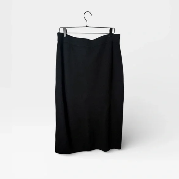 J‎ Crew merino wool sweater-knit wrap skirt Black Size XL NWT (I)
