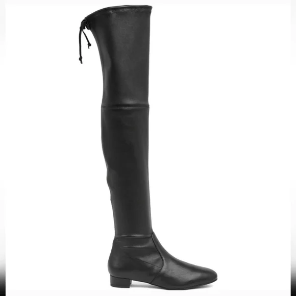 NIB‎ Stuart Weitzman Black Leather Over the Knee High Tall Genna 25 City Boots 5