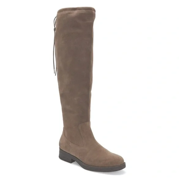 Adam Tucker by Mee Too Kody Acorn Suede Womens Knee High Boots Taupe Size 9.5