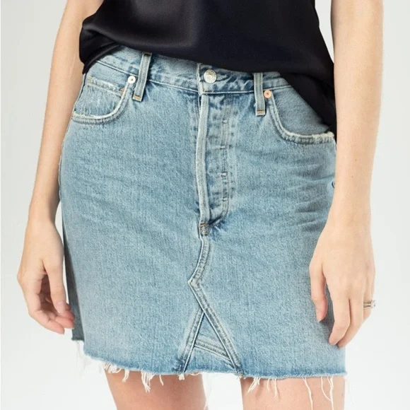 Citizens Of Humanity Astrid Mini Skirt in Archive High waisted