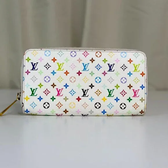 Louis Vuitton Multicolor White Wallet with Colorful Monogram Design