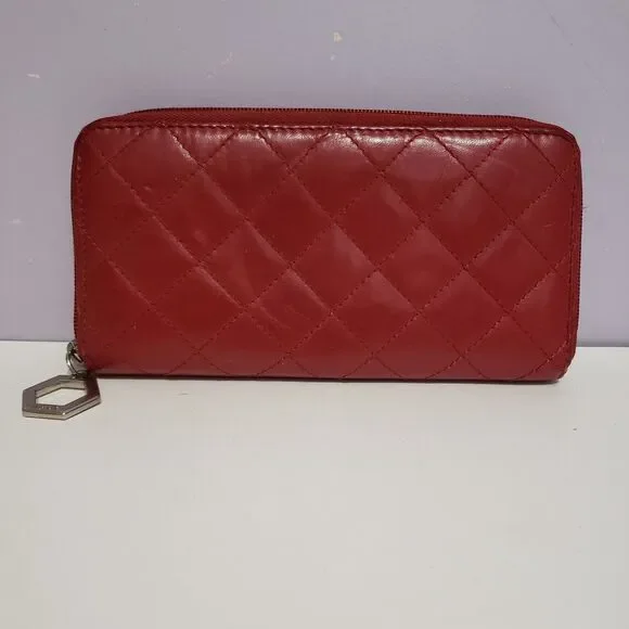 Hype Red Zip Around Women's Wallet 7.5