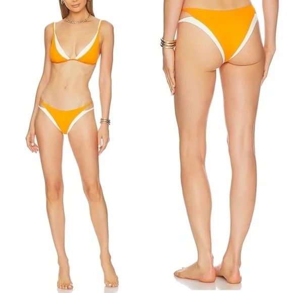 L*Space Billie Bikini Bottom in Mango Cream