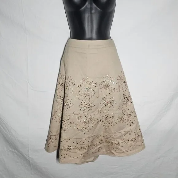 Vintage y2k floral fairy whimsigoth midi a line skirt