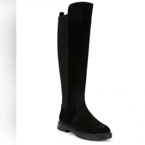 Antonio Melani Pierrcee Suede & Fabric Over-the-Knee Boots Size 7