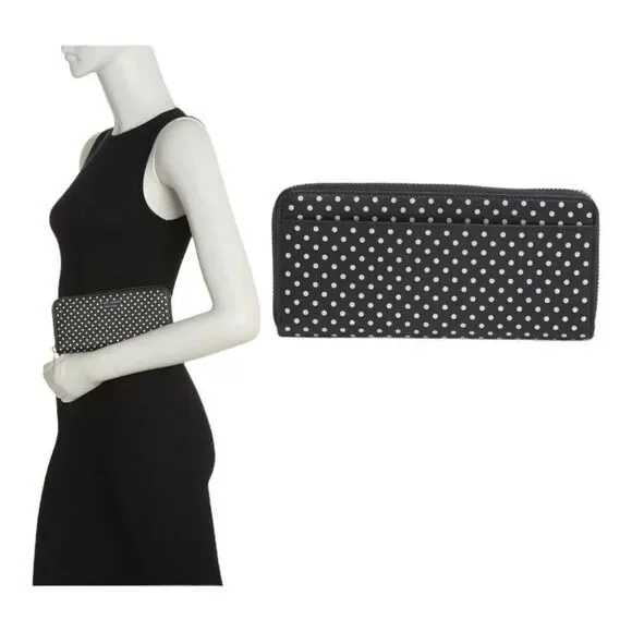 Kate spade new york spencer metallic dot slim continental wallet